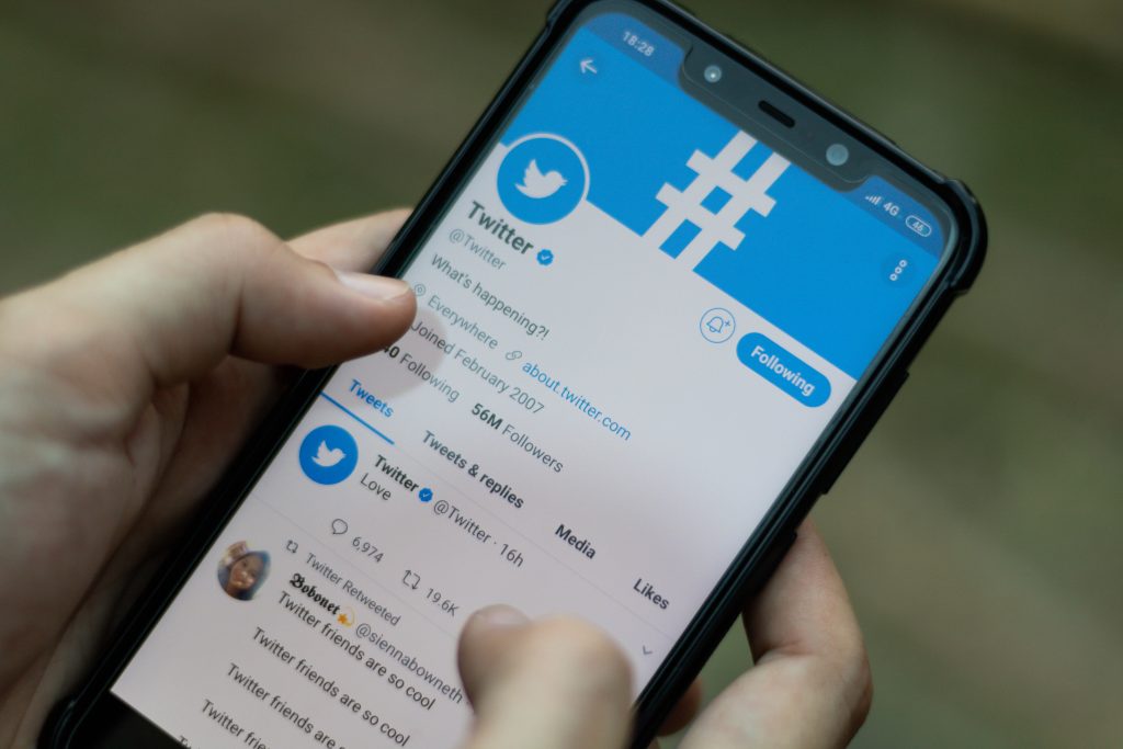Phone using twitter