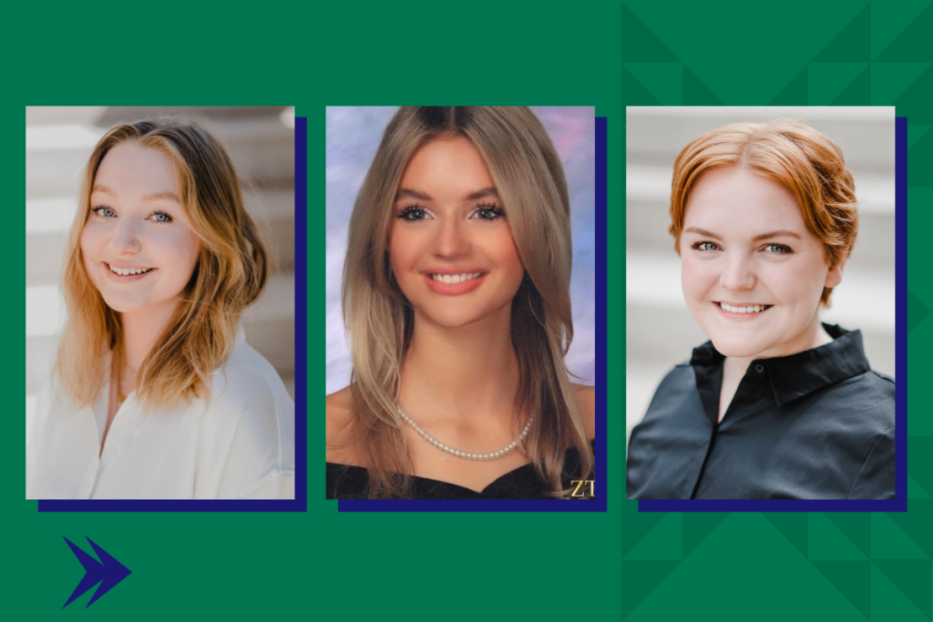Headshots of summer student practitioners B, Maria, and Karina
